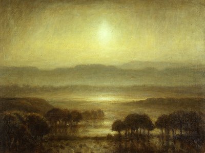 Sunrise (olja på duk) av School Scottish