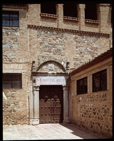 Utsikt över museets hus av målaren Domenikos Theotokopoulos gjorde El Greco av School Spanish