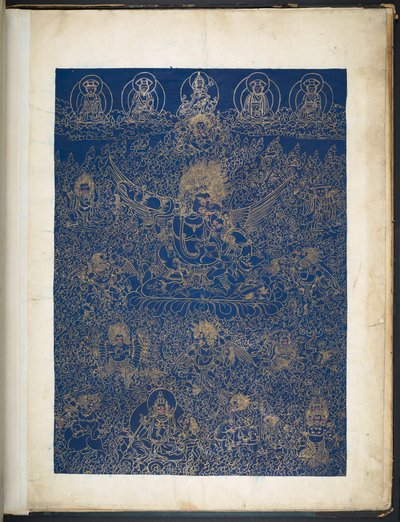 Lägg till. Eller. 3050    En av 12 teckningar som visar tibetanska gudar av en tibetansk konstnär, troligen i Lhasa, ca 1800    (gouache på papper) av School Tibetan