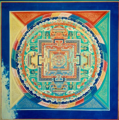 Mandal de Sarvid Vairochana Tak av Potala Palace i Lhasa. Tibet av School Tibetan