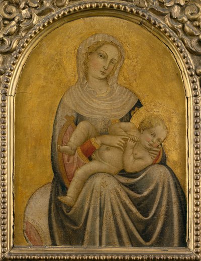 Jungfru och barn, ca 1420 (tempera på panel) av School Tuscan