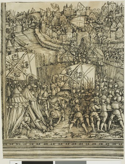 Kampanjen i Ungern, från Maximilian I:s triumfbåge av School of Albrecht Dürer