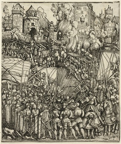 Utvisningen av ungrarna från Nedre Österrike, från Maximilian I:s triumfbåge av School of Albrecht Dürer