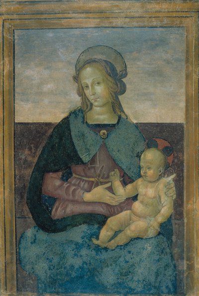 Virgin and Child av School of Perugino