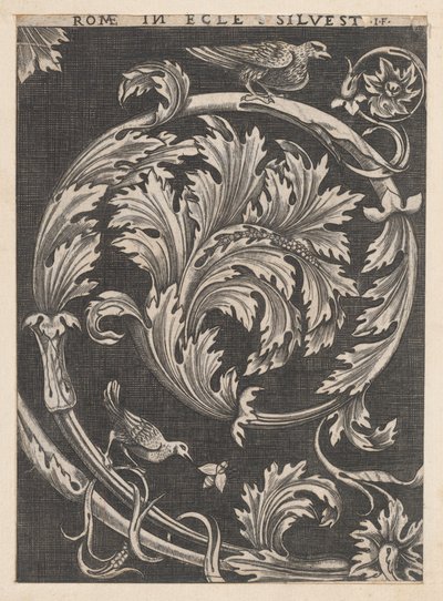Mirror of Roman Magnificence: Ornamentellt bladverk från kyrkor, 1500-talet., 1500-talet. av School of Raphael