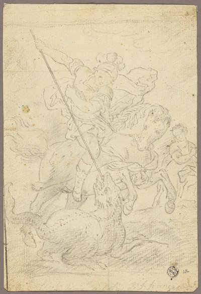 St George och draken av School of Raphael