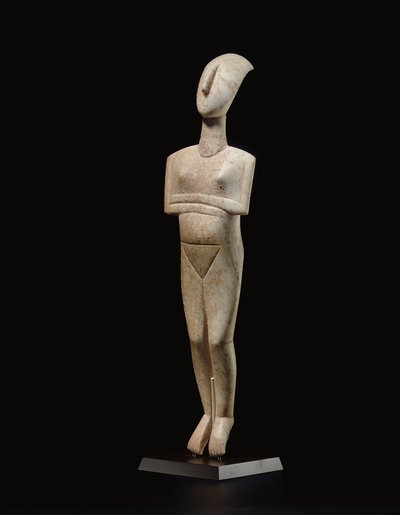 Cycladisk liggande kvinnofigur, namnstycke av Schuster-mästaren, Early Cycladic II, ca 2400 f.Kr. av Schuster Master