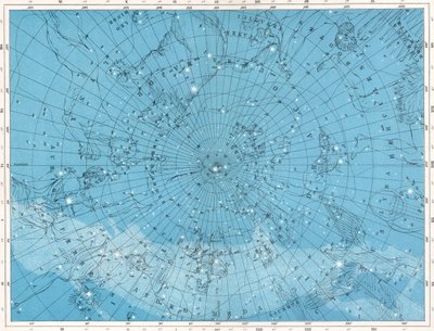 Stjärnkarta med Nordpolen och stjärnbilderna Andromeda och Casseiopea av Scottish Photographer