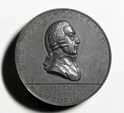 Scottish Penny till minne av Adam Smith (framsidan), 1797 (koppar) (för baksidan se XJF448270) av Scottish School