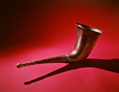 Drickshorn med ett lejonhuvud (silver & guld) av Scythian