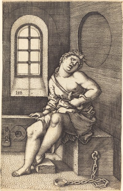 Cleopatra sitter av Sebald Beham