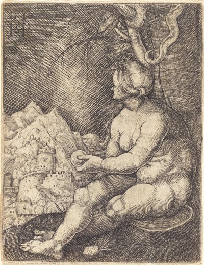 Eve Sittande av Sebald Beham