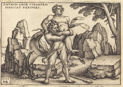Herkules dödar Anthaeus av Sebald Beham