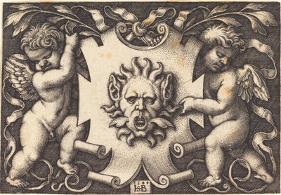 Mask Hålls av Two Genii av Sebald Beham