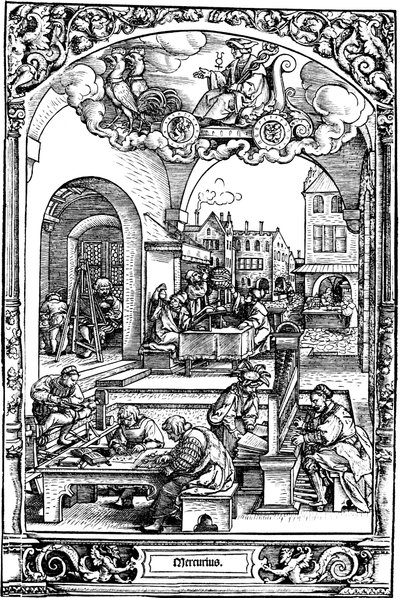 Merkurius, 1531 av Sebald Beham