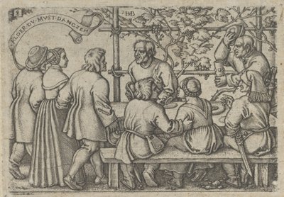 Bondefest, från Bondefesten eller de tolv månaderna, 1546-47. av Sebald Beham