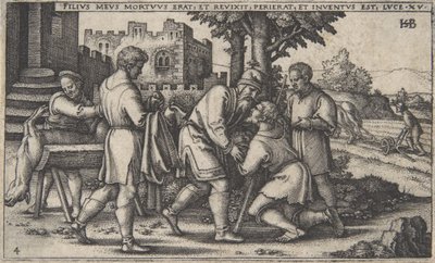 Return of the Prodigal Son, från The History of the Prodigal Son, ca. 1540., av Sebald Beham