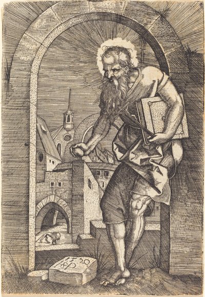 Saint Hieronymus vid bågen av Sebald Beham