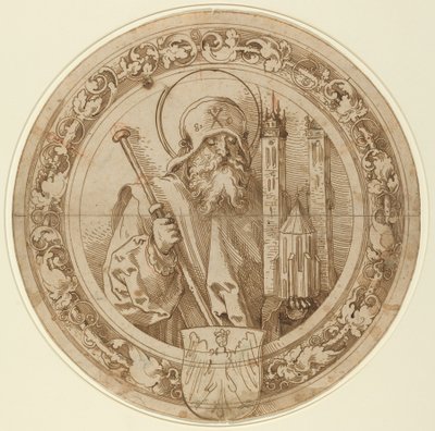 Saint Sebald bär modellen av sin kyrka i Nürnberg av Sebald Beham
