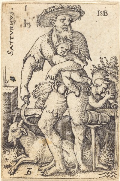 Saturnus av Sebald Beham
