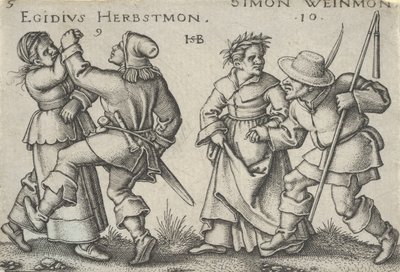 September och oktober, från Bondefesten eller de tolv månaderna, 1546-47. av Sebald Beham