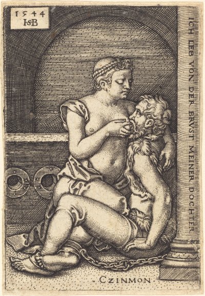Simon och hans dotter (Cimon och Pero) av Sebald Beham