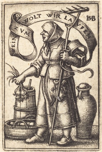 Marknadskvinnan [höger] av Sebald Beham