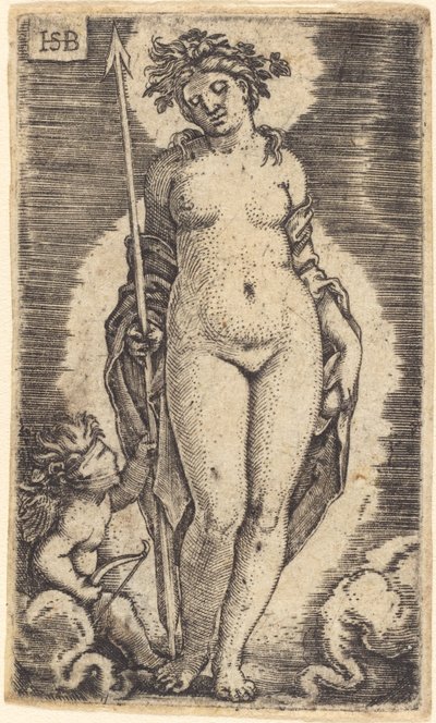 Venus och Amor av Sebald Beham