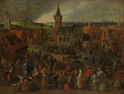 Marknadsdag i en flamländsk stad av Sebastiaen Vrancx