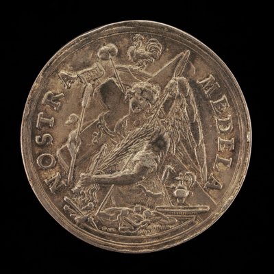Ängel med passionens instrument [omvänd], 1631. av Sebastian Dadler