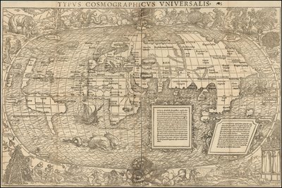 1537 års världskarta av Sebastian Munster av Sebastian Munster
