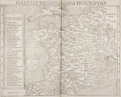 Cosmographia, detalj av Gallien av Sebastian Munster