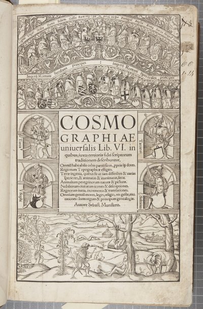 Titelsidan för Cosmographia, 1544 av Sebastian Munster