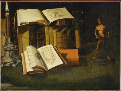 Bok, ljus och statyett - Bok, ljus och statyett ... av Sebastian Stoskopff