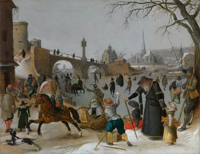 Winter Pleasures (olja på pannå) av Sebastian Vrancx