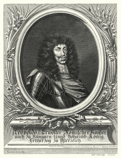 Leopold I, helige romerske kejsare (gravyr) av Sebastian van (after) Dryweghen