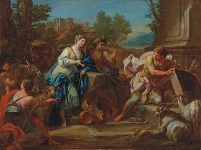 Jacob och Rachel vid brunnen av Sebastiano Conca