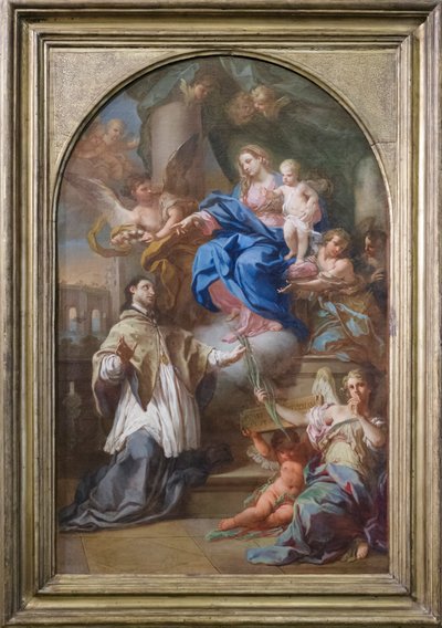 Madonna med barn och Sankt Johannes av Nepomuk av Sebastiano Conca