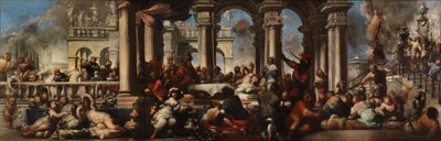 Banketten i Kleopatra, 1660. av Sebastiano Mazzoni