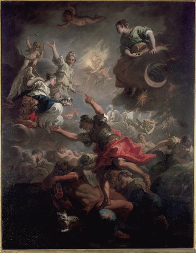 Allegory of Toscana (olja på duk av Sebastiano Ricci