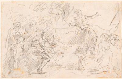Biblisk scen [verso] av Sebastiano Ricci