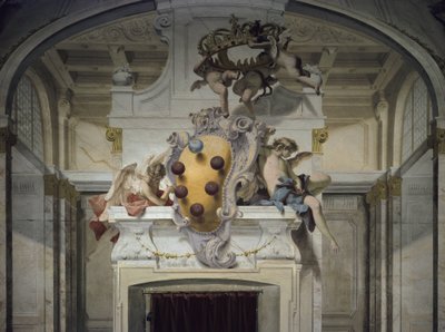 Medicis vapen. Fresk av Sebastiano Ricci (1659-1734), cirka 1707-1708. Florens, Palazzo Pitti av Sebastiano Ricci