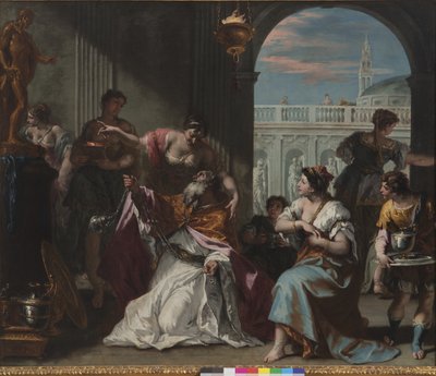Salomo avgudar idoler, ca 1724 av Sebastiano Ricci