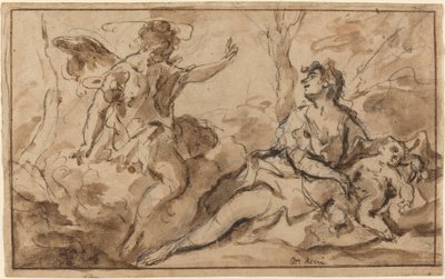 Ängeln som visar sig för Hagar och Ismael av Sebastiano Ricci