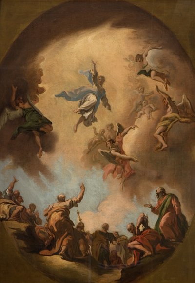 Kristi himmelsfärd (olja på duk) av Sebastiano Ricci