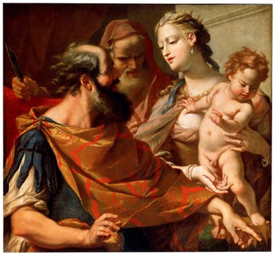 Barnet Moses som trampar på faraonernas krona, c1685-c1687 av Sebastiano Ricci