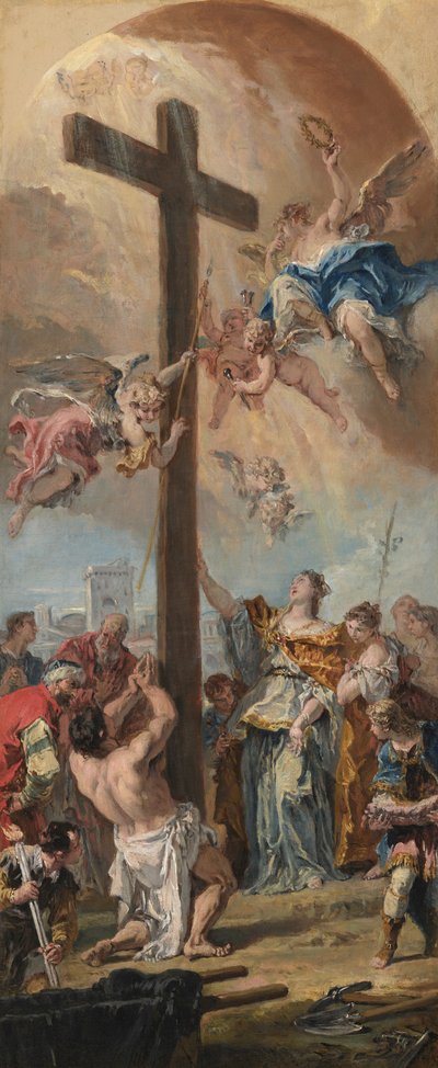 Upphöjandet av det sanna korset av Sebastiano Ricci