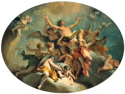 The Glorification of St Sebastian, sent 17-tidigt 1700-tal av Sebastiano Ricci