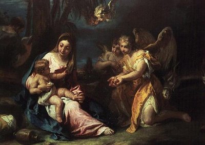 Resten på flykten till Egypten av Sebastiano Ricci