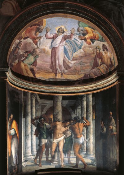 The flagellation of Christ (fresk) av Sebastiano del (c.1485 1547) Piombo